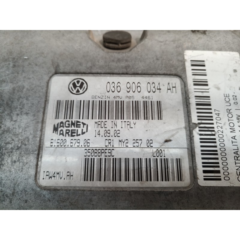 Recambio de centralita motor uce para seat ibiza (6l1) 1.4 16v referencia OEM IAM 036906034AH 036906034AH 036906034AH