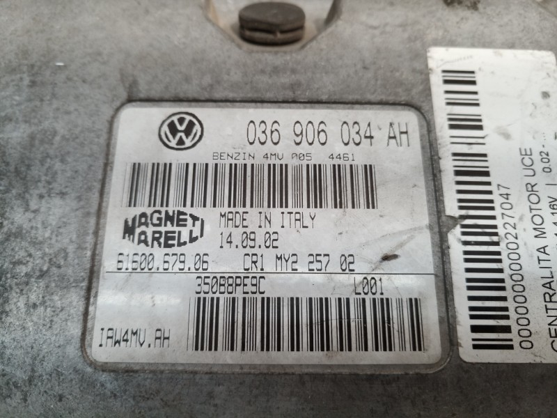 Recambio de centralita motor uce para seat ibiza (6l1) 1.4 16v referencia OEM IAM 036906034AH 036906034AH 036906034AH