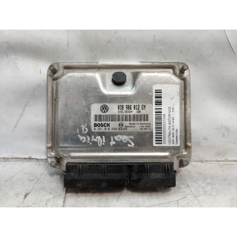 Recambio de centralita motor uce para seat ibiza (6l1) 1.9 sdi referencia OEM IAM 038906012EM 0281010690 038906012EM