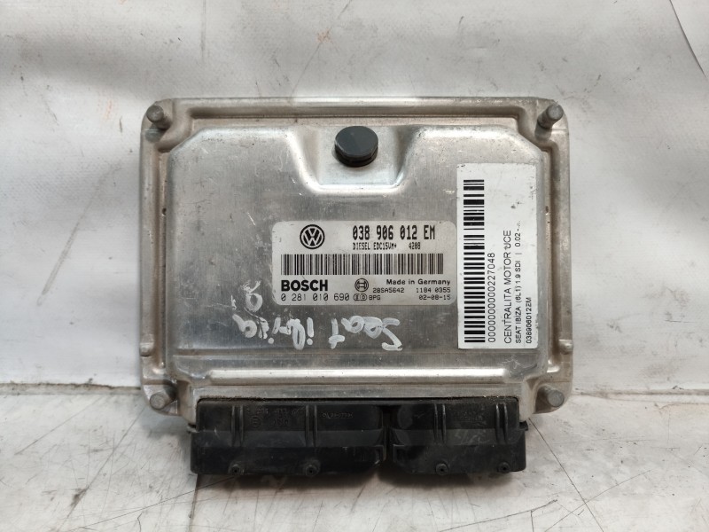 Recambio de centralita motor uce para seat ibiza (6l1) 1.9 sdi referencia OEM IAM 038906012EM 0281010690 038906012EM