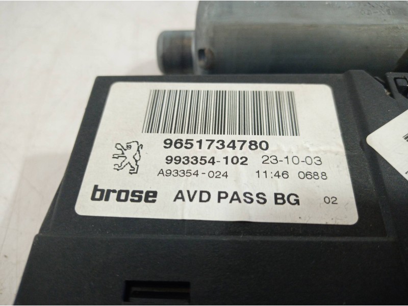 Recambio de elevalunas delantero derecho para peugeot 307 cc (s1) 2.0 referencia OEM IAM 9651734780 9651734780 9651734780