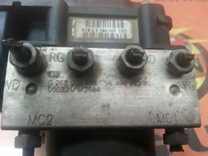 Recambio de abs para citroën c4 berlina 1.6 16v hdi referencia OEM IAM 0265231486 0265800395 9657352780