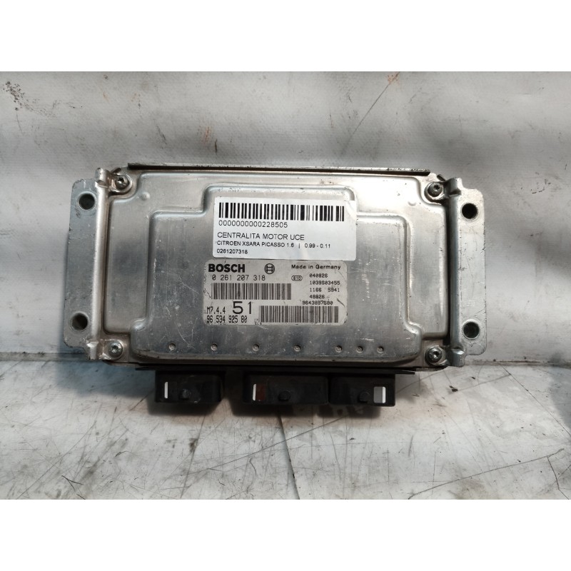 Recambio de centralita motor uce para citroën xsara picasso 1.6 referencia OEM IAM 0261207318 9653492580 1039S03455