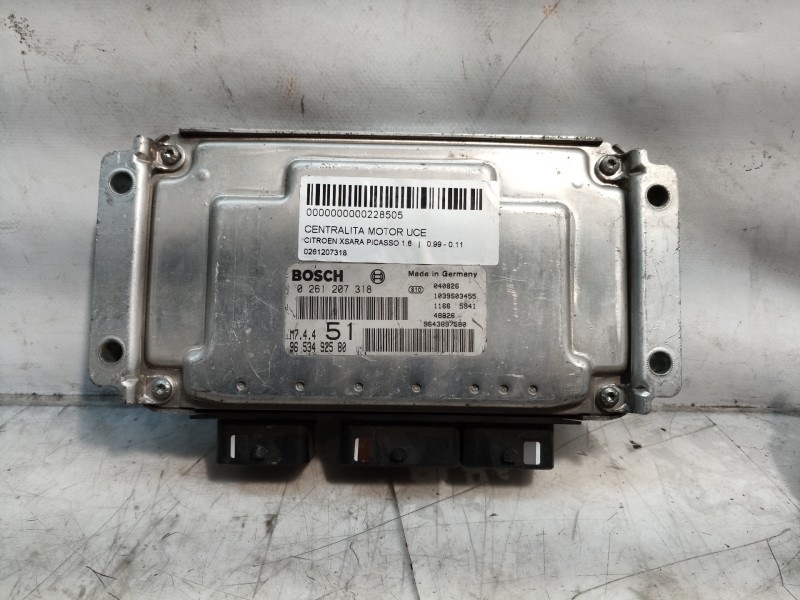 Recambio de centralita motor uce para citroën xsara picasso 1.6 referencia OEM IAM 0261207318 9653492580 1039S03455