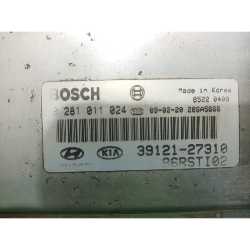 Recambio de centralita motor uce para kia carens 2.0 turbodiesel cat referencia OEM IAM 0281011024 0281011024 3912127310