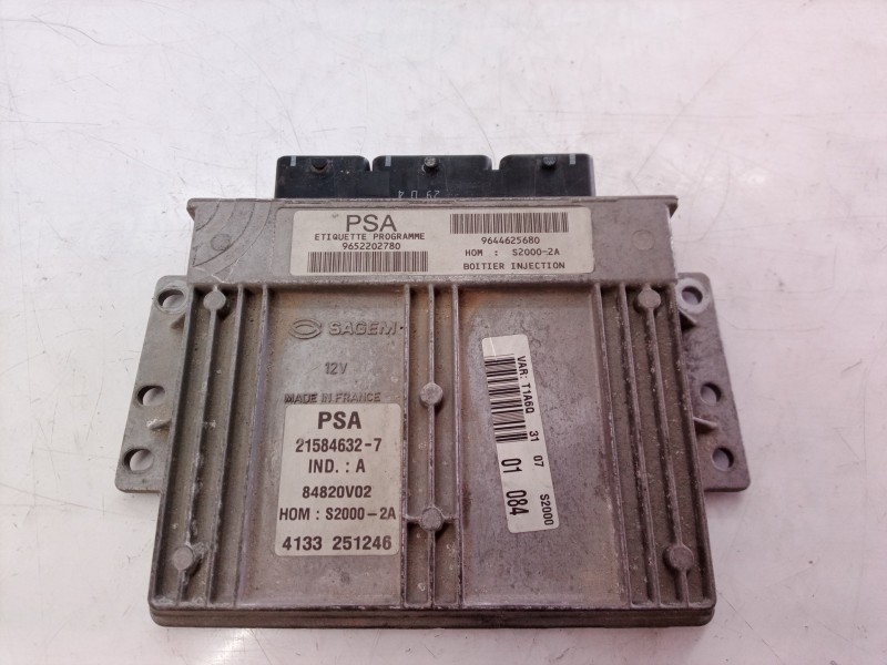 Recambio de centralita motor uce para peugeot 206 berlina xs referencia OEM IAM 9652202780 9652202780 9644625680