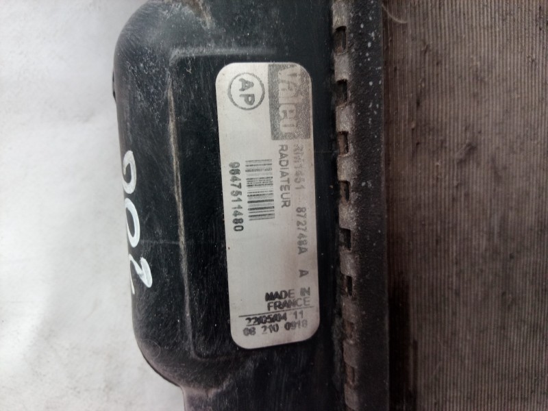 Recambio de radiador agua para peugeot 206 berlina e-music referencia OEM IAM   