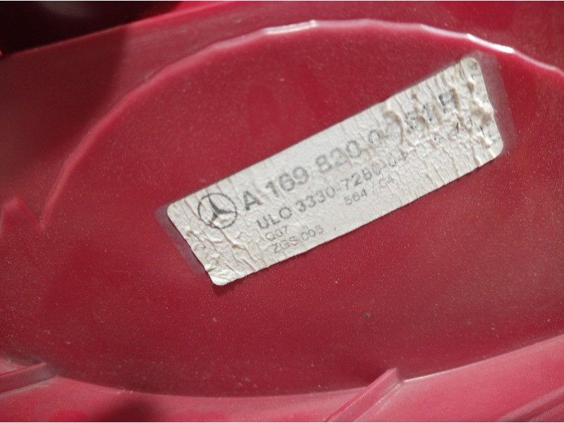 Recambio de piloto trasero derecho para mercedes-benz clase a (w169) a 160 cdi (169.006) referencia OEM IAM TRASERODERECHO TRASE