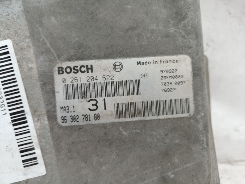 Recambio de centralita motor uce para peugeot 106 (s2) kid referencia OEM IAM 9630278180 9630278180 0261204622