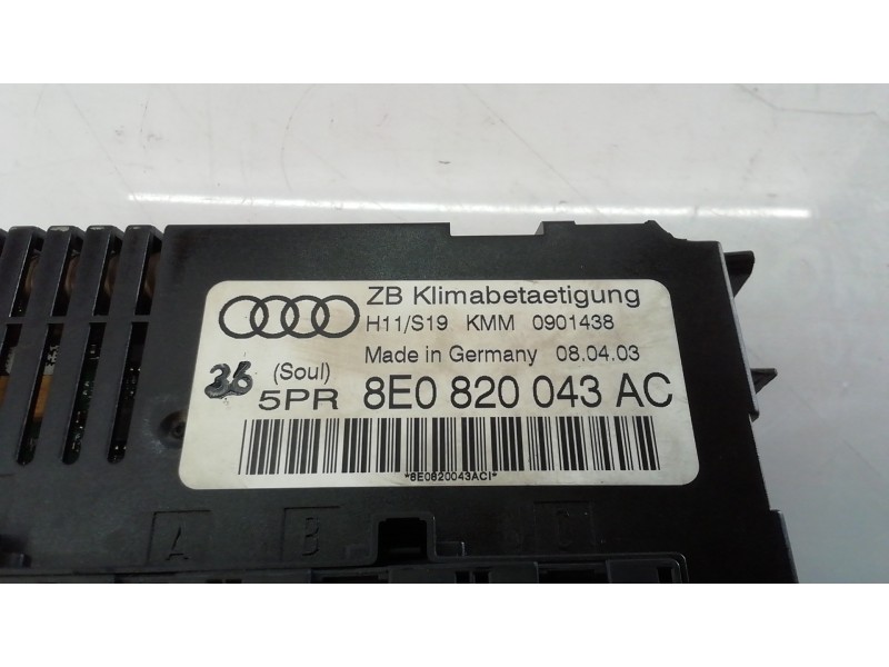 Recambio de mando climatizador para audi a4 cabrio (8h) referencia OEM IAM 8E0820043AC 8E0820043 8E0820043