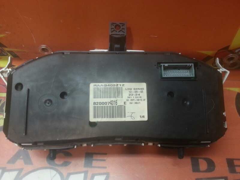 Recambio de cuadro instrumentos para renault megane ii berlina 3p 1.4 16v referencia OEM IAM 8200074316E RAAG403Z1Z 8200074316E