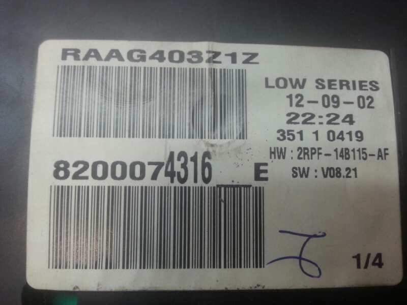 Recambio de cuadro instrumentos para renault megane ii berlina 3p 1.4 16v referencia OEM IAM 8200074316E RAAG403Z1Z 8200074316E