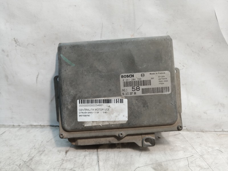 Recambio de centralita motor uce para citroën saxo 1.1 sx referencia OEM IAM 9631528780 0261204788  Recambio de centralita motor uce para citroën saxo 1.1 sx referencia OEM IAM 9631528780 0261204788