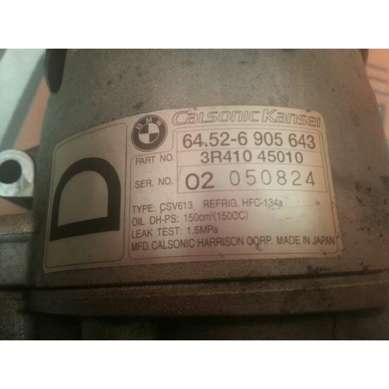 Recambio de compresor aire acondicionado para bmw serie 3 berlina (e46) 2.0 16v diesel cat referencia OEM IAM 3R41045010 6452690