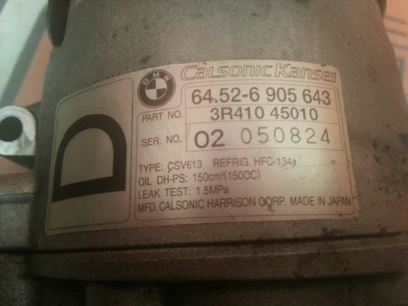 Recambio de compresor aire acondicionado para bmw serie 3 berlina (e46) 2.0 16v diesel cat referencia OEM IAM 3R41045010 6452690