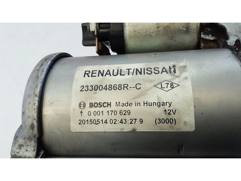 Recambio de motor arranque para renault captur helly hansen referencia OEM IAM 0001170629 0001170629 233004868