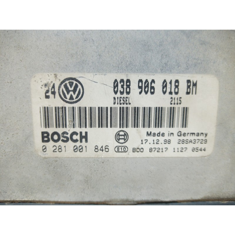 Recambio de centralita motor uce para volkswagen golf iv berlina (1j1) highline referencia OEM IAM 038906018BM 038906018BM 03890
