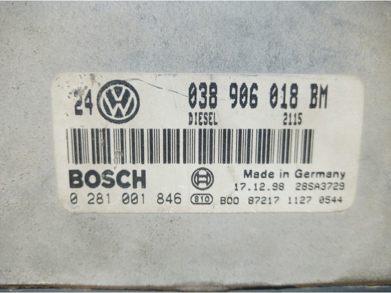 Recambio de centralita motor uce para volkswagen golf iv berlina (1j1) highline referencia OEM IAM 038906018BM 038906018BM 03890