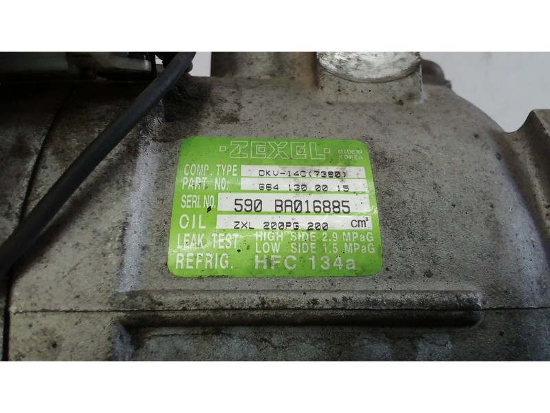 Recambio de compresor aire acondicionado para ssangyong kyron 200 xdi premium 4wd referencia OEM IAM 6641300015 6641300015 66413
