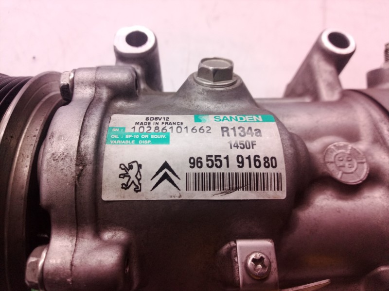 Recambio de compresor aire acondicionado para citroën c2 audace referencia OEM IAM 9655191680 9655191680 9655191680