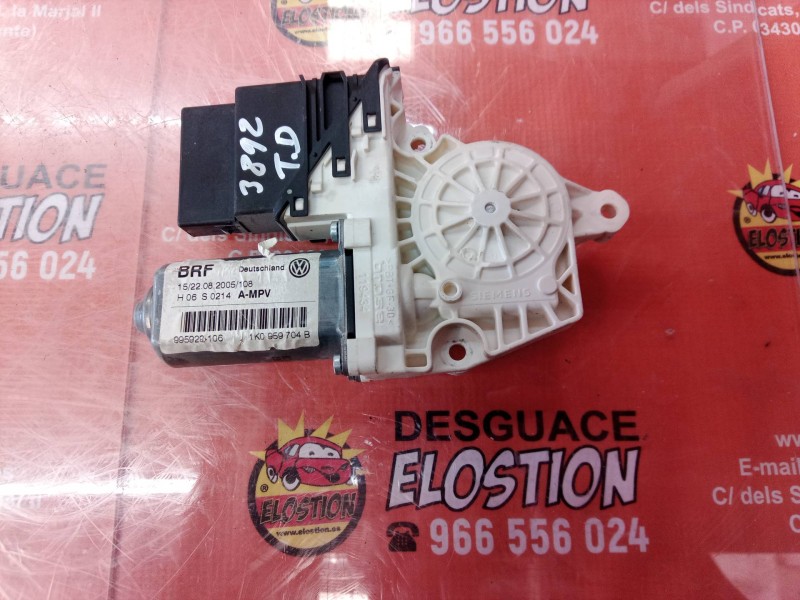 Recambio de motor elevalunas trasero derecho para volkswagen touran (1t1) trendline referencia OEM IAM 1K0959704B 1K0959704B 1K0