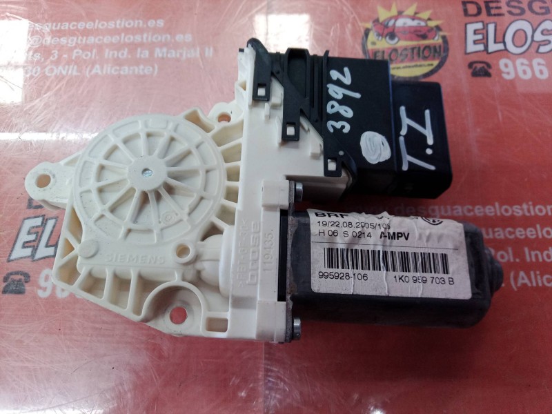 Recambio de motor elevalunas trasero izquierdo para volkswagen touran (1t1) trendline referencia OEM IAM 1K0959703B 1K0959703B 1