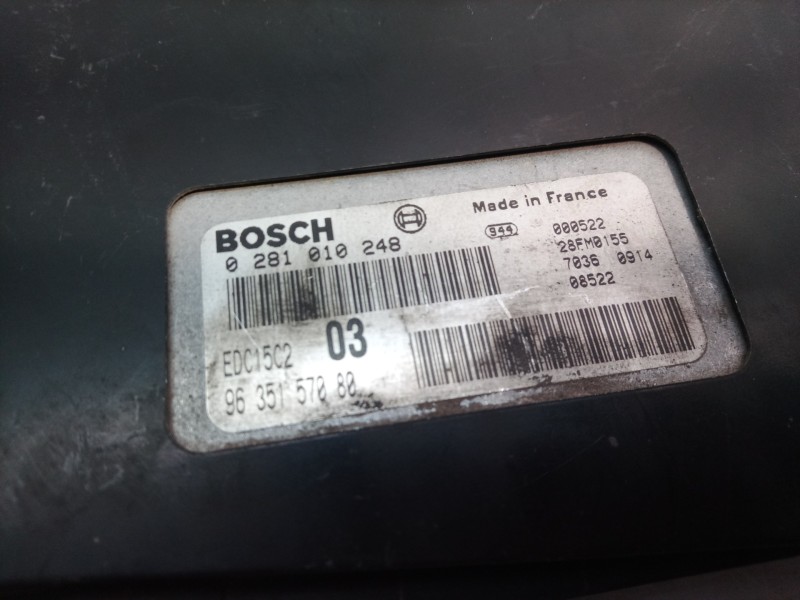 Recambio de centralita motor uce para peugeot 406 berlina (s1/s2) 2.0 hdi referencia OEM IAM 0281010248 0281010248 9635157080