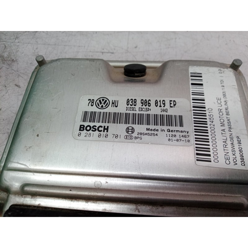Recambio de centralita motor uce para volkswagen passat berlina (3b3) 1.9 tdi referencia OEM IAM 038906019EP 0281010701 03890601