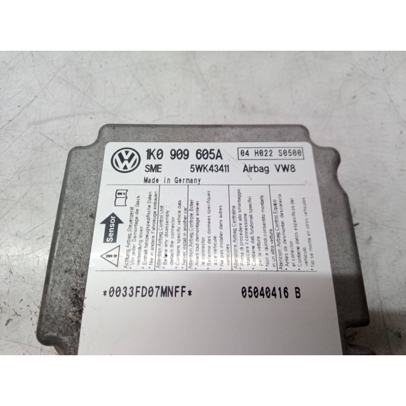 Recambio de centralita airbag para volkswagen golf v berlina (1k1) gt sport referencia OEM IAM 1K0909605A 1K0909605A 5WK43411