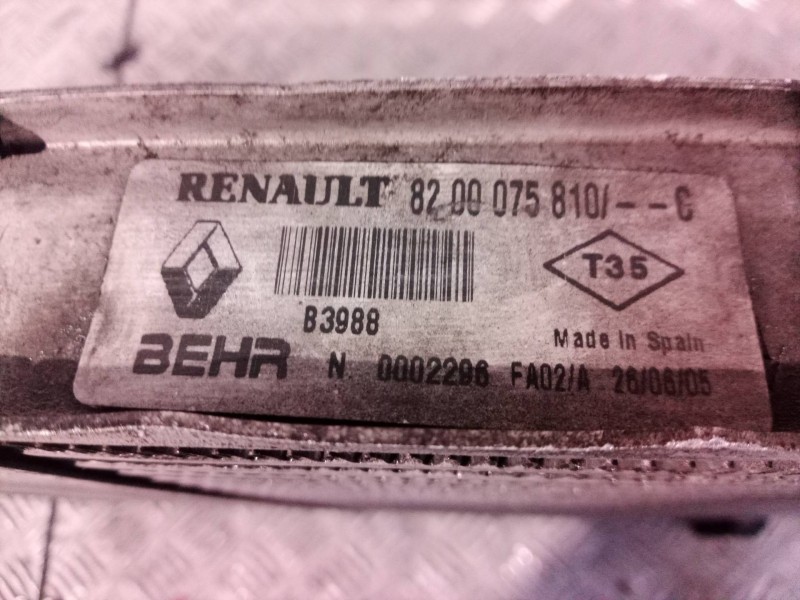 Recambio de intercooler para renault espace iv (jk0) expression referencia OEM IAM 8200075810 8200075810 8200075810