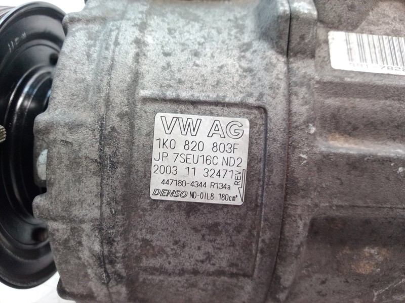 Recambio de compresor aire acondicionado para volkswagen golf v berlina (1k1) highline referencia OEM IAM 1K0820803F 1K0820803F 