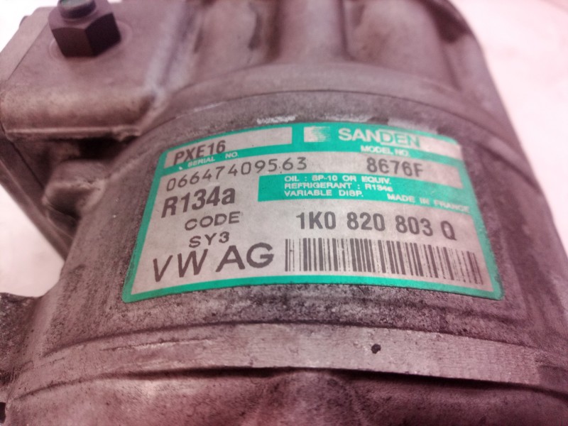Recambio de compresor aire acondicionado para volkswagen passat berlina (3c2) highline referencia OEM IAM 1K0820803Q 1K0820803 1