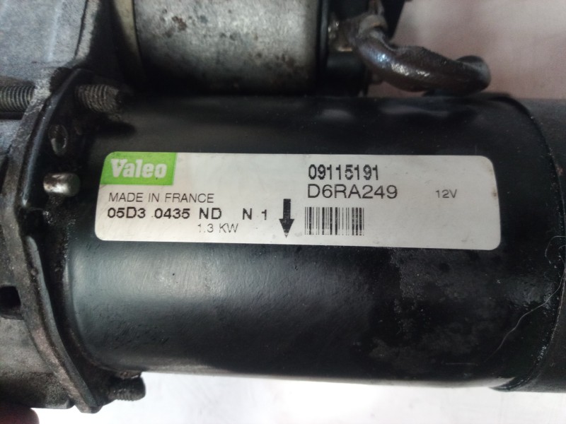 Recambio de motor arranque para opel corsa c sri referencia OEM IAM 09115191 09115191 09115191