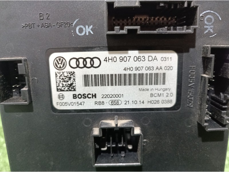 Recambio de modulo electronico para volkswagen touareg (7p6) v6 tdi bluemotion premium referencia OEM IAM 4H0907063DA 4H0907063D