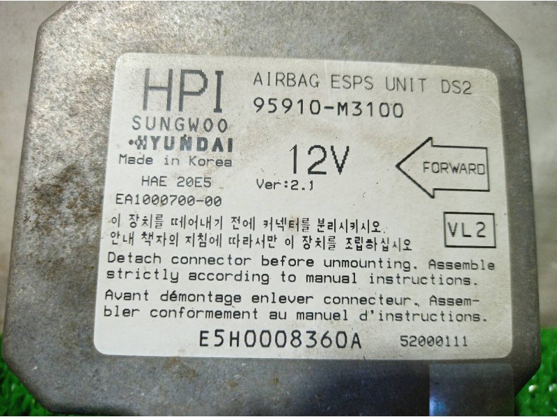 Recambio de centralita airbag para kia joice ls referencia OEM IAM 95910M3100 95910M3100 95910M3100