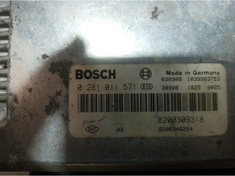 Recambio de centralita motor uce para renault laguna ii (bg0) 2.2 dci turbodiesel referencia OEM IAM 0281011571 0281011571 02810