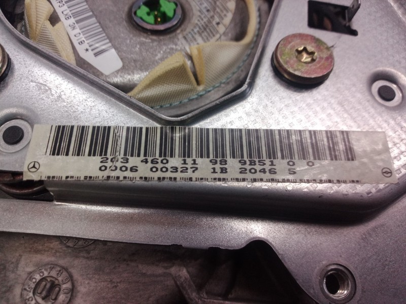 Recambio de airbag volante para mercedes-benz clase c (w203) berlina 200 compressor (203.045) referencia OEM IAM 2034601198 2034