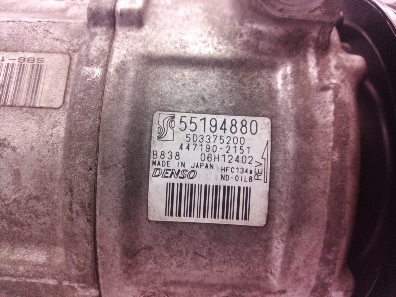 Recambio de compresor aire acondicionado para fiat grande punto (199) referencia OEM IAM 55194880 55194880 5D3375200