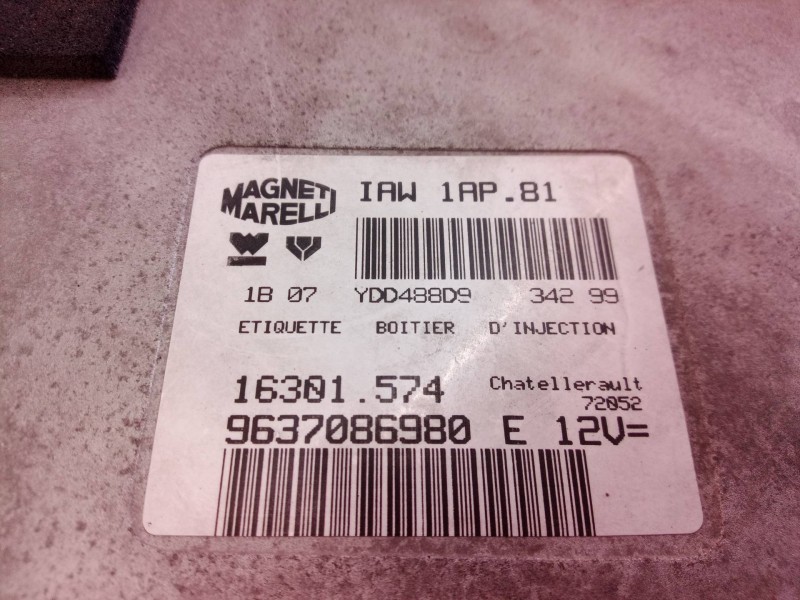 Recambio de centralita motor uce para peugeot 206 berlina e-music referencia OEM IAM 9637086980 9637086980 16301574