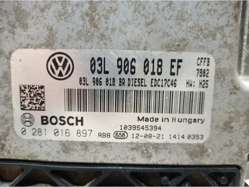 Recambio de centralita motor uce para skoda suberb (3t4) exclusive 4x4 referencia OEM IAM 03L906018EF 03L906018EF 03L906018