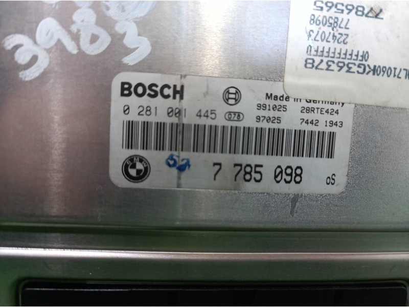 Recambio de centralita motor uce para bmw serie 3 berlina (e46) 320d referencia OEM IAM 0281001445 0281001445 7785098