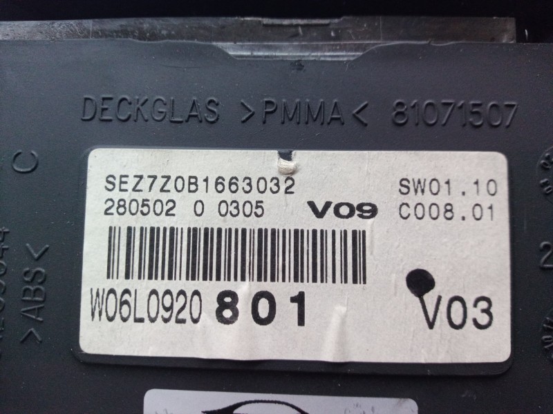 Recambio de cuadro instrumentos para opel astra f berlina gl referencia OEM IAM W06L0920801 W06L0920801 88311333