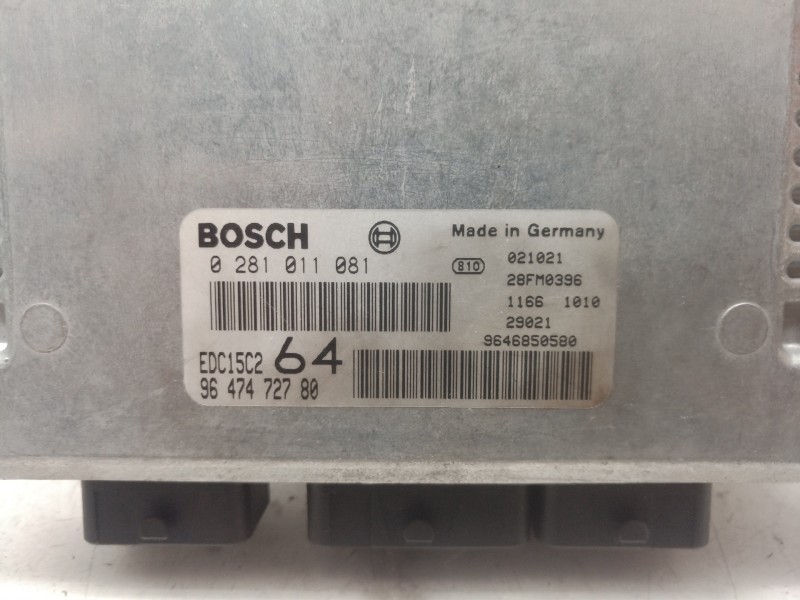 Recambio de centralita motor uce para peugeot 307 break / sw (s1) sw referencia OEM IAM 0281011081 0281011081 9647472780