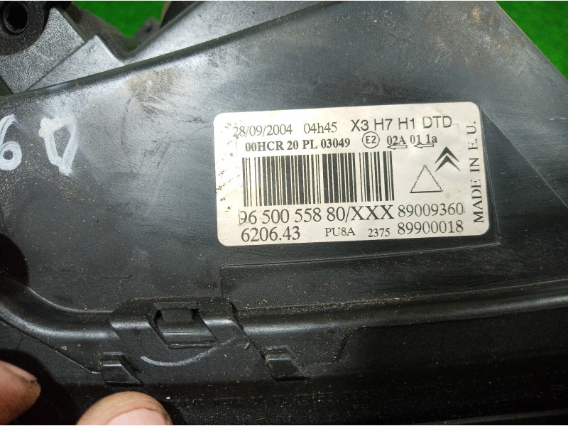 Recambio de faro derecho para citroën c5 berlina attraction referencia OEM IAM 9650055880 9650055880 9650055880