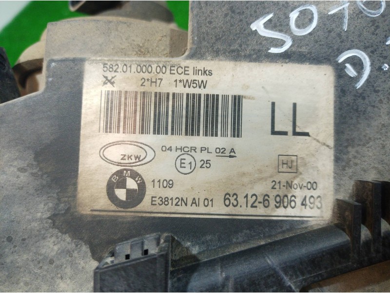 Recambio de faro izquierdo para bmw serie 3 berlina (e46) 320d referencia OEM IAM 63126906493  