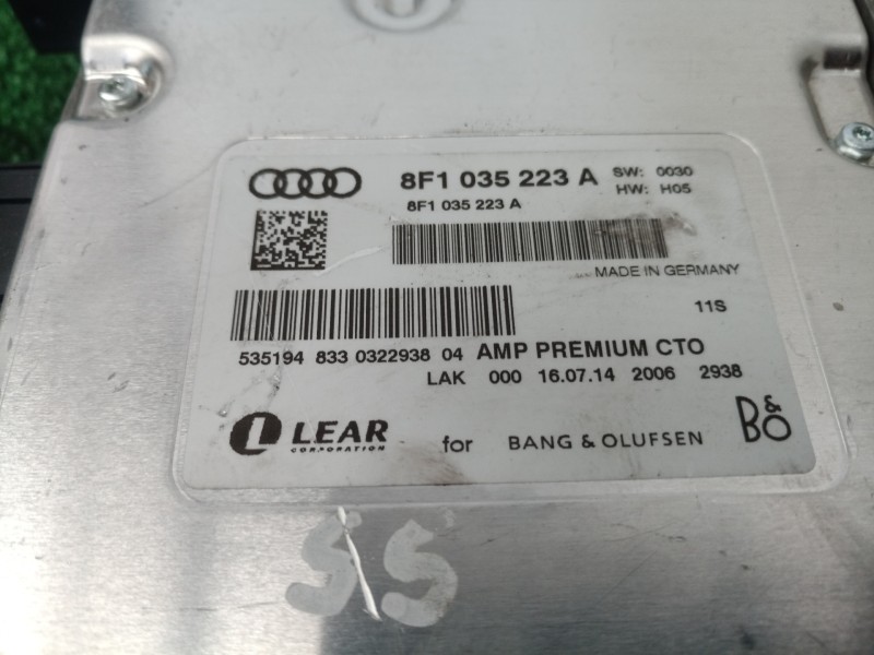 Recambio de amplificador audio para audi s5 cabriolet (8f7) 3.0 tfsi referencia OEM IAM 8F1035223A 8F1035223A 8F1035223A Recambio de amplificador audio para audi s5 cabriolet (8f7) 3.0 tfsi referencia OEM IAM 8F1035223A 8F1035223A 8F1035223A