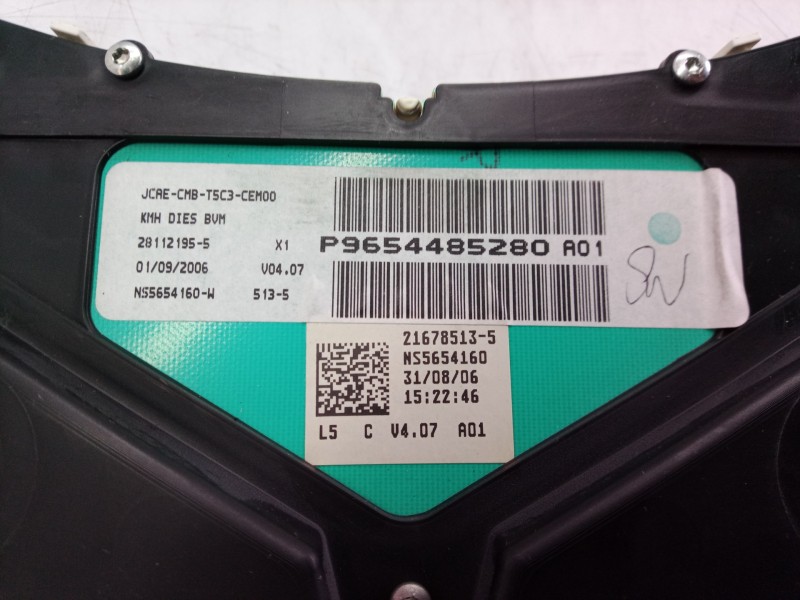Recambio de cuadro instrumentos para peugeot 307 berlina (s2) d-sign referencia OEM IAM P9654485280 P9654485280 216785135
