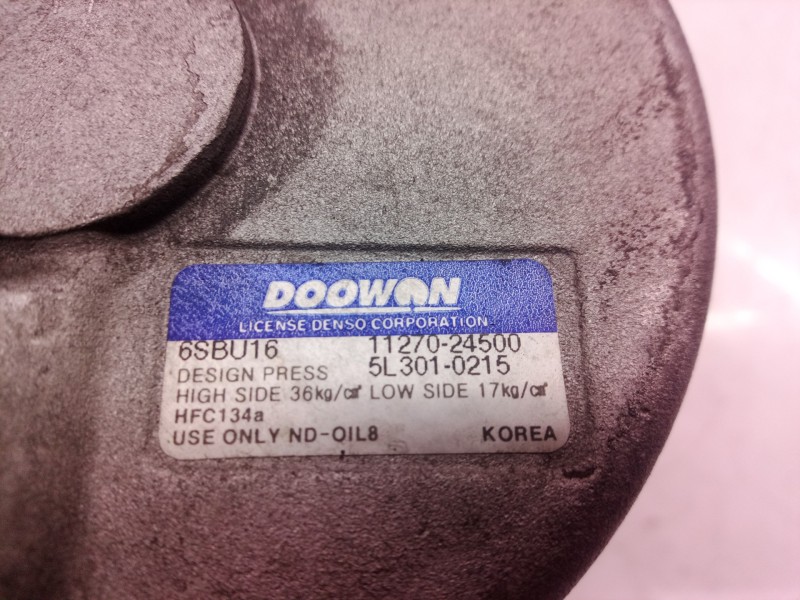 Recambio de compresor aire acondicionado para kia rio 1.5 crdi active referencia OEM IAM 1127024500 1127024500 1127024500