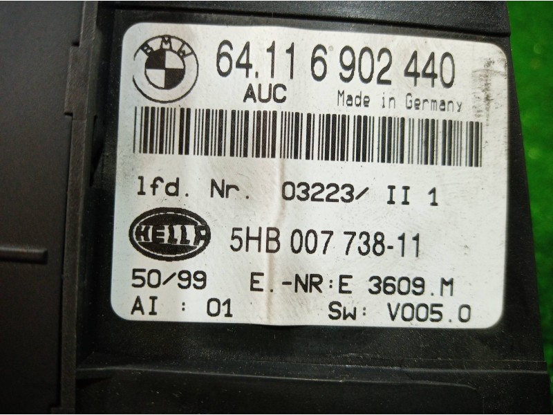 Recambio de mando climatizador para bmw serie 3 coupe (e46) 2.0 16v cat referencia OEM IAM 64116902440 64116902440 64116902440