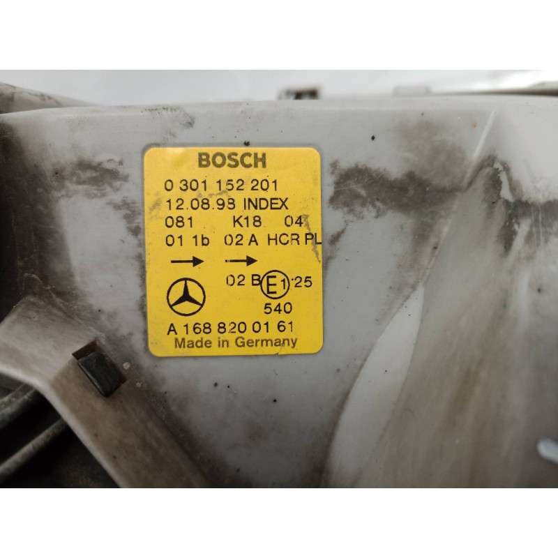 Recambio de faro izquierdo para mercedes-benz clase a (w168) 160 (168.033) referencia OEM IAM 0301152201 0301152201 A1688200161